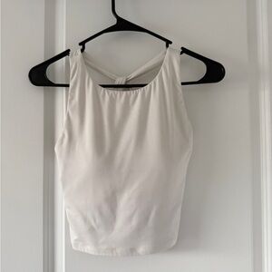 Women's White Knot-Back Tank Top